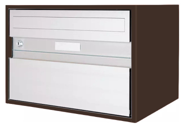 Briefkasten Huber Aluminium 300/400 Dunkelbraun IGP Classic 34 Klassische Front
